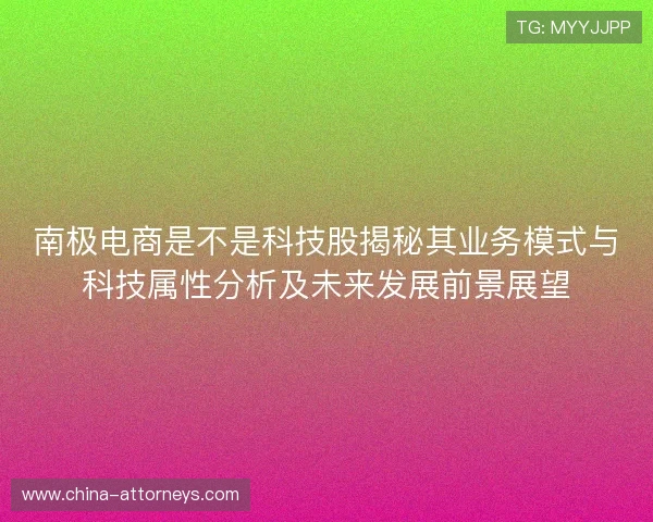 南极电商是不是科技股揭秘其业务模式与科技属性分析及未来发展前景展望